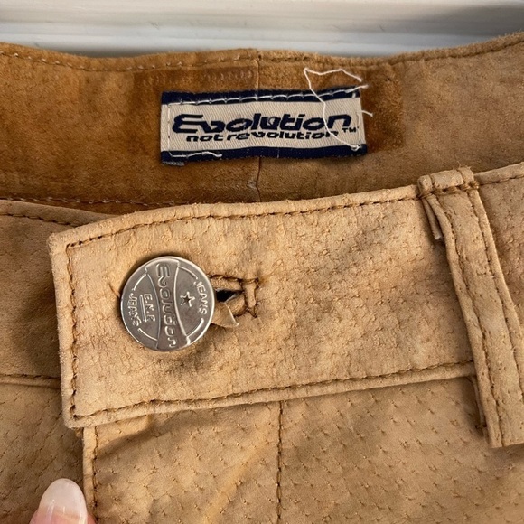 Vintage 90’s Evolution Not Revolution Leather Suede Pant (Read Description!!) - Picture 4 of 6
